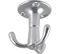 GRIMME Gancio appendiabiti a triplo gancio girevole Pegasi Ø 51 mm, altezza 53 mm, gancio girevole in alluminio lucido