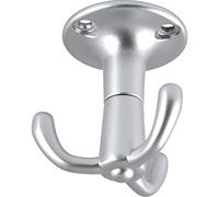 GRIMME Gancio appendiabiti a triplo gancio girevole Pegasi Ø 51 mm, altezza 53 mm, gancio girevole in alluminio laccato argento