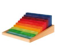 Grimm's Arcobaleno Fa la Conta Blocco Piccolo 100 Pezzi a Gradini Costruzione &