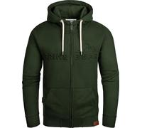 Grin&Bear Felpa con Cappuccio e Zip da Uomo GB017-Olive-XL