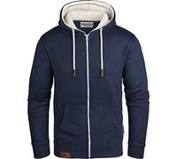 Grin&Bear Felpa con Cappuccio e Zip da Uomo GB490-NavyBlue-XL