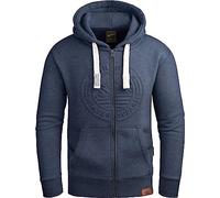 Grin&Bear Felpa con Cappuccio e Zip da Uomo GB601-NavyMelange-S