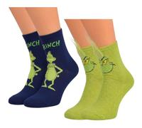 Grinch Calzini da uomo ALTE Natalizie, IN COTONE, calze comode 2 paia