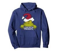 Grinch- I Came for The Presents Felpa con Cappuccio, Unisex per Adulti, Navy, S