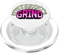 Grind And Shine Divertente Uomini Donne Proprietario di Affari Soldi Contanti PopSockets PopGrip per MagSafe