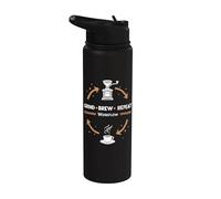 Grind Brew Repeat routine caffè pour over casa Stainless Steel Insulated Water Bottle