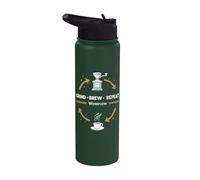Grind Brew Repeat routine caffè pour over casa Stainless Steel Insulated Water Bottle