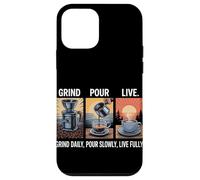 Grind Daily Versare lentamente dal vivo completamente fatto in casa caffè Custodia per iPhone 12 mini