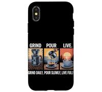 Grind Daily Versare lentamente dal vivo completamente fatto in casa caffè Custodia per iPhone X/XS
