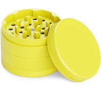 Grinder ceramica per spezie, antiaderente, a 4 pezzi, con rivestimento in nano-ceramica, Ø 63 mm, con custodia per il trasporto, raschietto per polline, pennello e bocchino