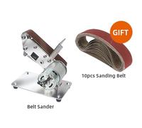 Grinder Electric Belt Sander Fai da te Sander Polisher Mini lucidatrice Belt Belt Sander Grinder Coltello Affilatrice con cintura abrasiva(Rot)
