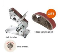 Grinder Electric Belt Sander Fai da te Sander Polisher Mini lucidatrice Belt Belt Sander Grinder Coltello Affilatrice con cintura abrasiva(Blauw)