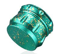 Grinder Metallo Trita Spezie Peperoncino Lega di Alluminio Aeronautico 63mm Tritino Macina Caffé Erbe Macinapepe Pepe Erba Spice 4 Pezzi con Setaccio per Polline - Verde