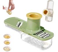 Grinder multifunzione Garlic Grinder, Vegetable Garlics Ginger Grind, 2026 New 3 in 1 Mini affettatrice Garlic Slicer for Ginger Onion Food Fruit Carrot Almond Kitchen (Green)