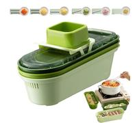 Grinder per carote, tritaverdure - Gratitudine portatile | Strumento di triturazione per gadget da cucina con 6 coltelli e 3 ceste, set di tagli per affettatrice di verdure multiuso