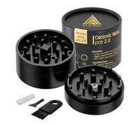 Grinder Premium CERAMIC NANO PRO 2.0 | Rivestimento Nano Ceramico Antiaderente | Sistema Quick-Connect senza filettatura con magnete N52 | Ø 62 mm Camera Profonda | Grinder per Erbe e Spezie