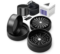 Grinder Toothless Premium CRUSH CORE PRO 2.0 | Tritatutto brevettato in alluminio anodizzato | 63 mm macina erbe con struttura in 4 pezzi per erbe secche e spezie