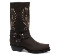 Grinders Bald Eagle Uomo Cowboy Stivali, Marroneee, Taglia 41