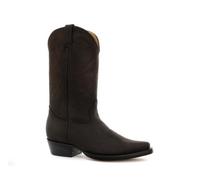 Grinders Louisiana Marrone da Uomo Tacco Cowboy Stivali IN Pelle
