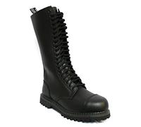 Grinders re Nero Opaco Militare Punta di Sicurezza in Metallo Stivali Unisex Punk del Motociclo 38