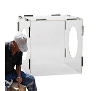 Grinding Dust Box, Acrylic Dust Cover, Electric Grinding Dust Box, Polisher Dust Enclosure 20x20x20cm/7.87x7.87x7.87 Inches Transparent Dust Box, Grinding Work Dust Box, Dust Containment Box