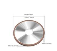 Grinding wheel, Compatibile con SI FANG 180/200mm piatto, mola abrasiva diamantata, for acciaio legato, ceramica, vetro, giada, rettifica CBN,Tool(180x32x10x4,150)