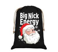 Grindstore Big Nick Energy - Sacco di Babbo Natale in iuta, colore: Nero