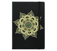 Grindstore Blocco Note A5 Emerald Mandala in Nero 14 x 21 cm