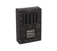 Grindstore Candele magiche per incantesimo, con funzione di protezione, 10 cm, nero, 12 pezzi