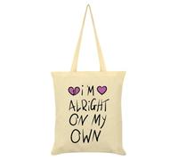 Grindstore I'm Alright On My Own - Borsa tote color crema