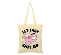 Grindstore Kitsch Kitten Let That Shit Go - Borsa tote color crema