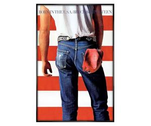 Grindstore Maxi poster Bruce Springsteen Born In The USA, cornice nera lucida, stampa con cornice, decorazione da parete/arte, idea regalo per la casa, per soggiorno, camera da letto, casa o ufficio