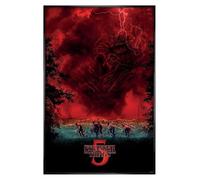 Grindstore Maxi poster di Stranger Things 5 (Vecna Sky), cornice nera lucida