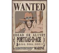 Grindstore Poster Laminato One Piece Wanted Ace Maxi 61 x 91,5 cm