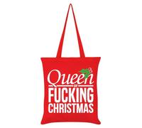 Grindstore Queen of F*cking Christmas Red Tote Bag