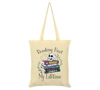 Grindstore Reading Past My Lifetime - Borsa tote color crema