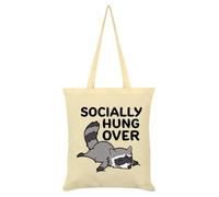 Grindstore Socially Hung Over Cream Tote Bag