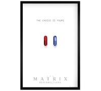 Grindstore The Matrix - Maxi poster con cornice in legno "Resurrections" "The Choice is Yours", 61 x 91,5 cm