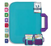 GRINSEZWERGE Custodia per libri TipToi Plus TipToi penna e accessori - 10 motivi | adatta anche per bambini tablet e personaggi Edurino | Tip TOI Starter Set Custodia Custodia - Turchese