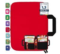 GRINSEZWERGE Custodia per libri TipToi Plus TipToi penna e accessori - 10 motivi | adatta anche per bambini tablet e personaggi Edurino | Tip TOI Starter Set Custodia per libro - Rosso