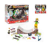 Grip And Tricks - Xtrem Rider Shop Box con 3 Mini Skate 1 Mini Scooter PRO 1Paio di Mini Pattini Inline 1 Halfpipe da Miniskate e Mini Accessori