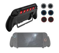 Grip Case for Switch 2, Ergonomic Hand Grip Skin Cover Accessories Compatible with Switch 2, Can Carry 5 Game Cards, Free 3 Sets Joystick Keycap Included