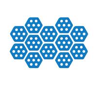 Grip Deck Pad, Hexagon Surf Mat - Adesivo antiscivolo in EVA per longboard