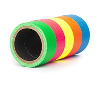 GRIP Eventbasics GT PRO Neon Mini Set di 5 nastri in tessuto 20 mm x 2 m, Hula Hoop Tape verde neon, rosa neon, blu neon, arancione fluo, giallo fluo