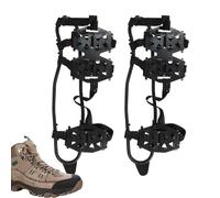 Grip Hiking Crampons - 24 Spike Traction Cleats, Anti-Skid Steel Gripper Featuring Spikes, Winter Climbing and Snow Walking Accessory Including Boots, Outdoor Adventure Safety for Mountaineering