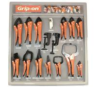 GRIP-ON-WHC1-16 / Set Pinze di blocco/Laboratorio di chiusura a quadri 16 Strumenti: 1 x (131-07,131-10, 111-051F-10,112-07,112-10, 128-08,127F-06, 128-08,139-10, MG2K -040,1010-099,1075-099)