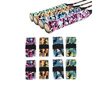 Grip per racchette da badminton, 12Pezzi Anti Scivolo Multicolore Grip Assorben Ricambio Manico Racchetta per Racchetta Badminton Beach Tennis Nastro