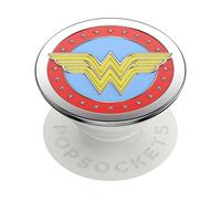 PopSockets: PopGrip - Supporto e Impugnatura per Telefoni Cellulari e Tablet con Un Top Intercambiabile - Wonder Woman Enamel