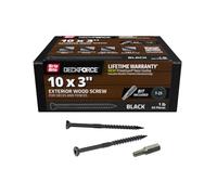 Grip-Rite DeckForce GRDF3STBLK1# 10 x 3 viti per legno con rivestimento nano, nero, scatola da 0,5 kg