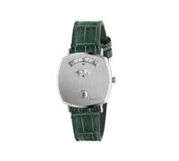 Grip Steel case, 3 windows indicating hour, minute & date, green alligator strap YA157404 One Size